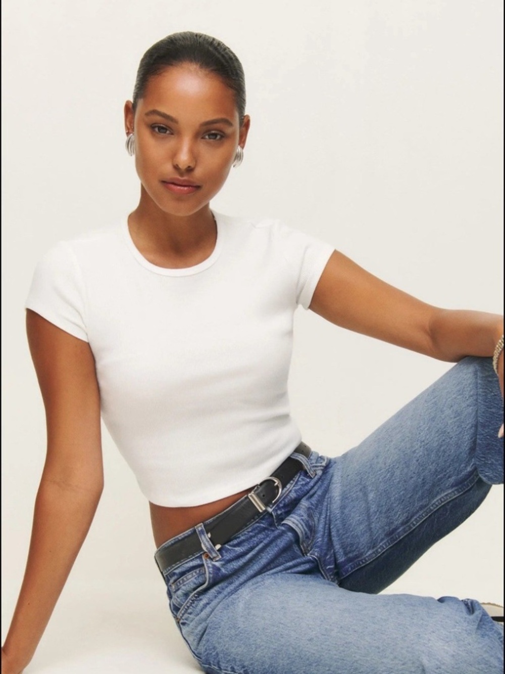 Reformation Muse Tee White T-shirt XS